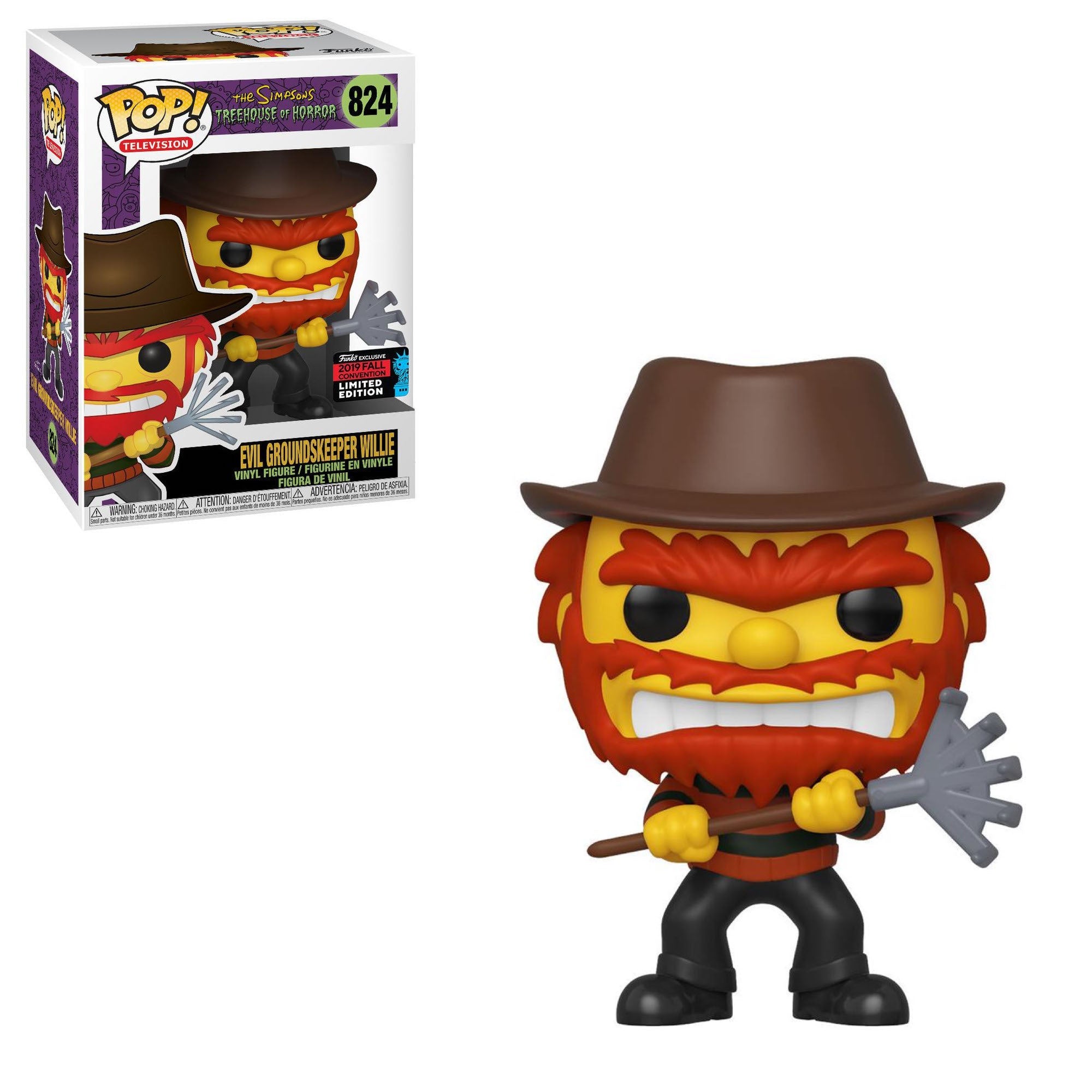 Pop! Television - The Simpsons Treehouse of Horror - Evil Groundskeeper Willie - #824 - 2020 New York Fall Convention LIMITED Edition EXCLUSIVE Funko 0889698397261