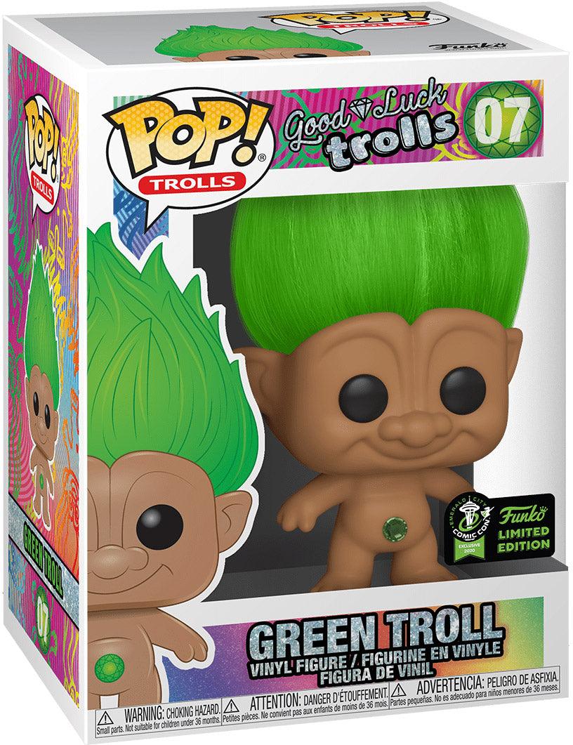 Pop! Trolls - Good Luck Trolls - Green Troll - #07 - LIMITED Edition EXCLUSIVE 2020 Seattle ComicCon Funko 889698446075