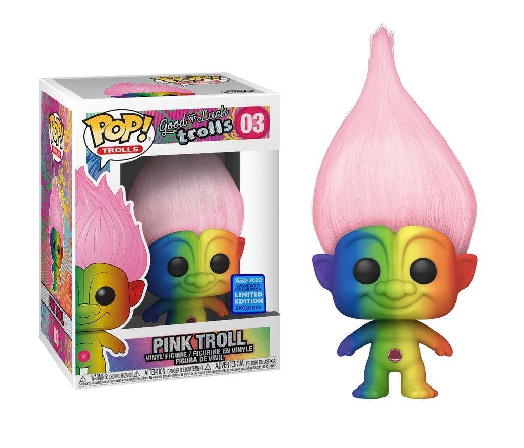 Pop! Trolls - Good Luck Trolls - Pink Troll - #03 - 2020 Wondrous Convention LIMITED Edition EXCLUSIVE Funko 889698463126