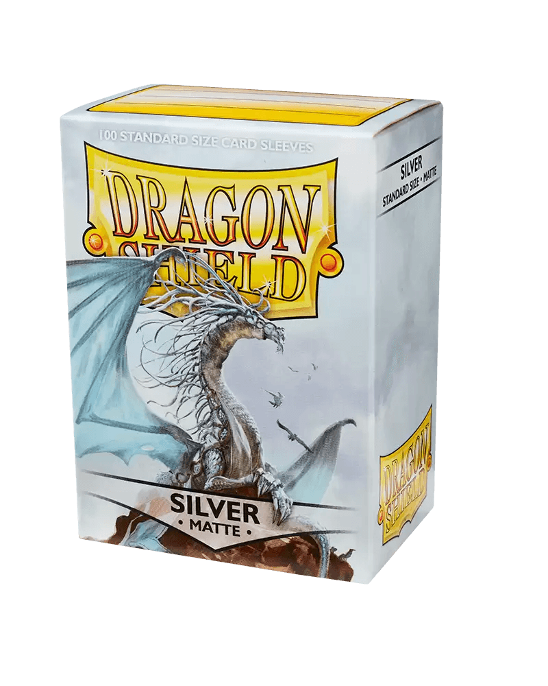 Sleeves (100ct) - Matte Silver - Standard Size - Dragon Shield Arcane Tinmen 5706569110086