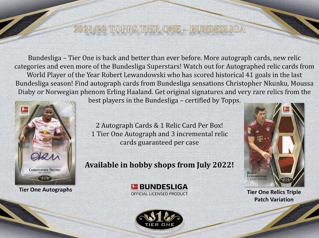 Soccer - 2021/22 - Bundesliga - Topps Tier One - Hobby Box (1 Pack) Topps 887521109449