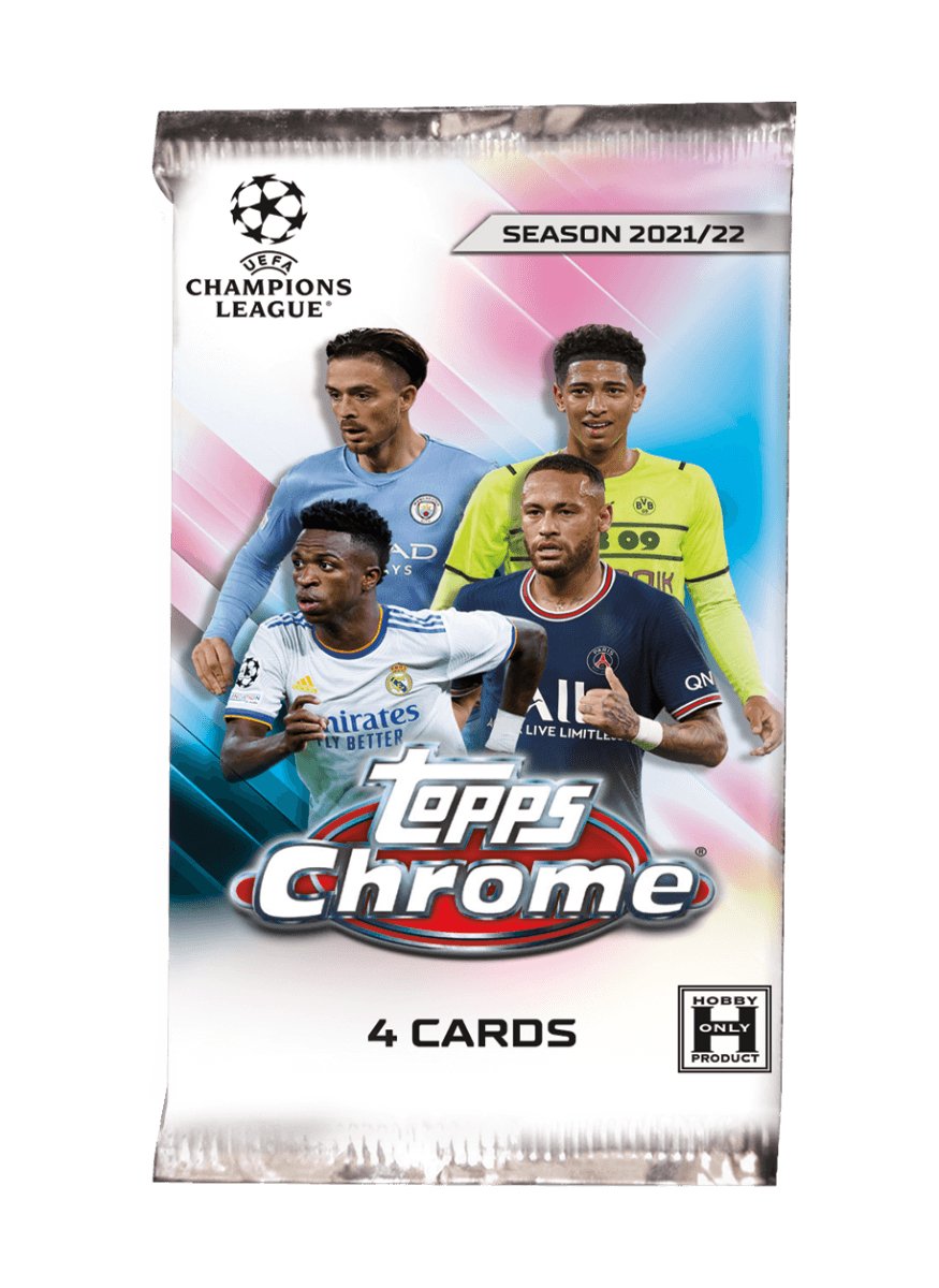 Soccer - 2021/22 - UEFA Champions League - Topps Chrome - Hobby Pack (4 Cards) Topps 887521106875