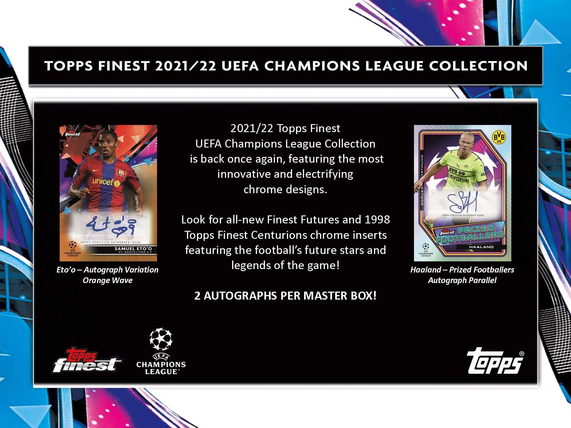 Soccer - 2021/22 - UEFA Champions League - Topps Finest - Hobby Pack (5 Cards) Topps 887521106028