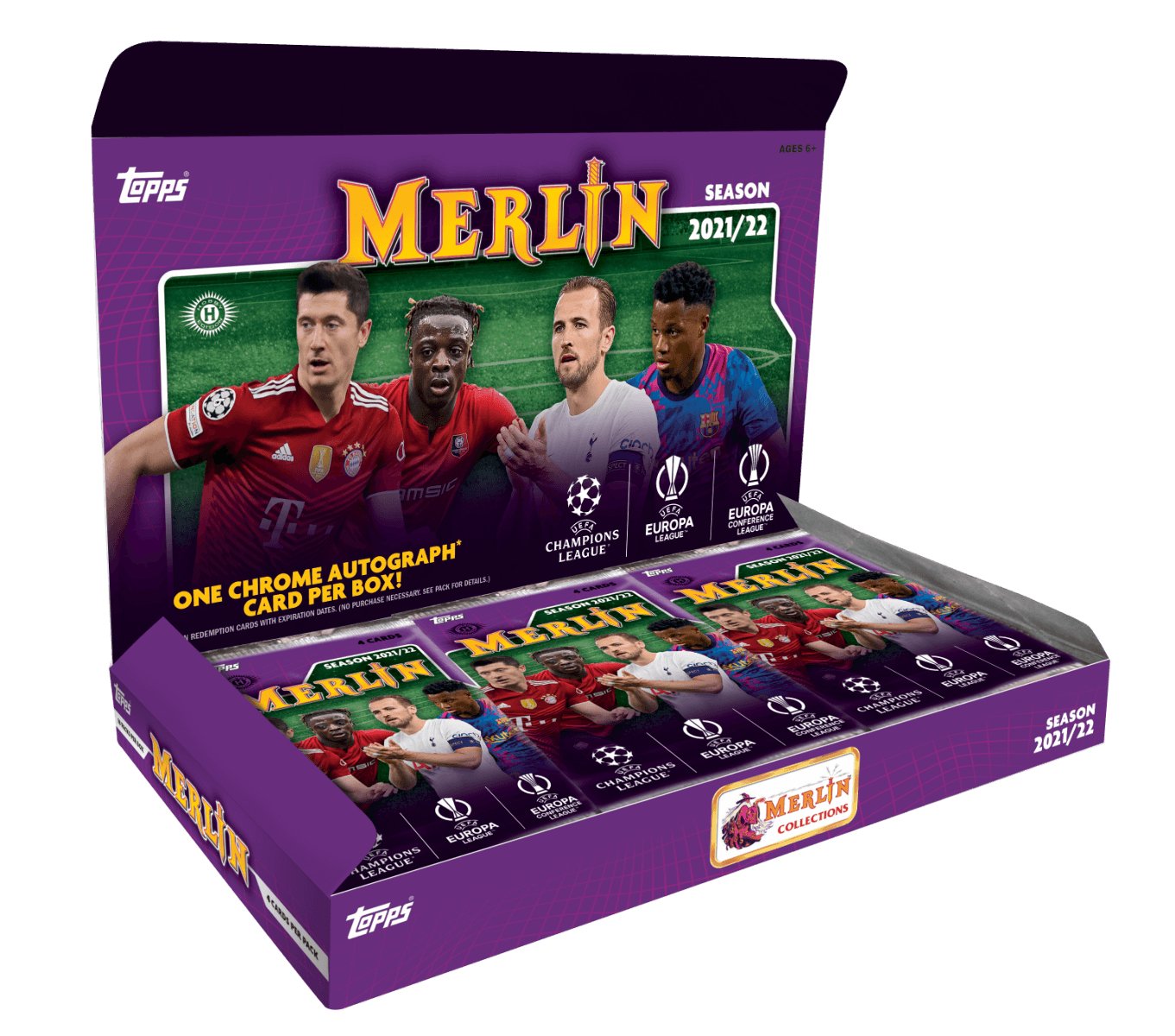 Soccer - 2021/22 - UEFA Champions League - Topps Merlin - Hobby Box (18 Packs) Topps 887521109128