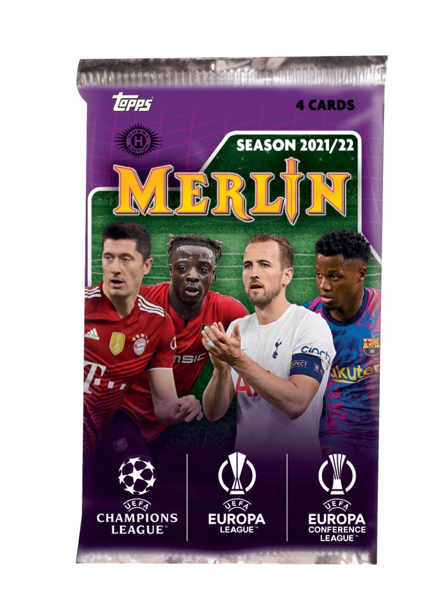 Soccer - 2021/22 - UEFA Champions League - Topps Merlin - Hobby Pack (4 Cards) Topps 887521109111