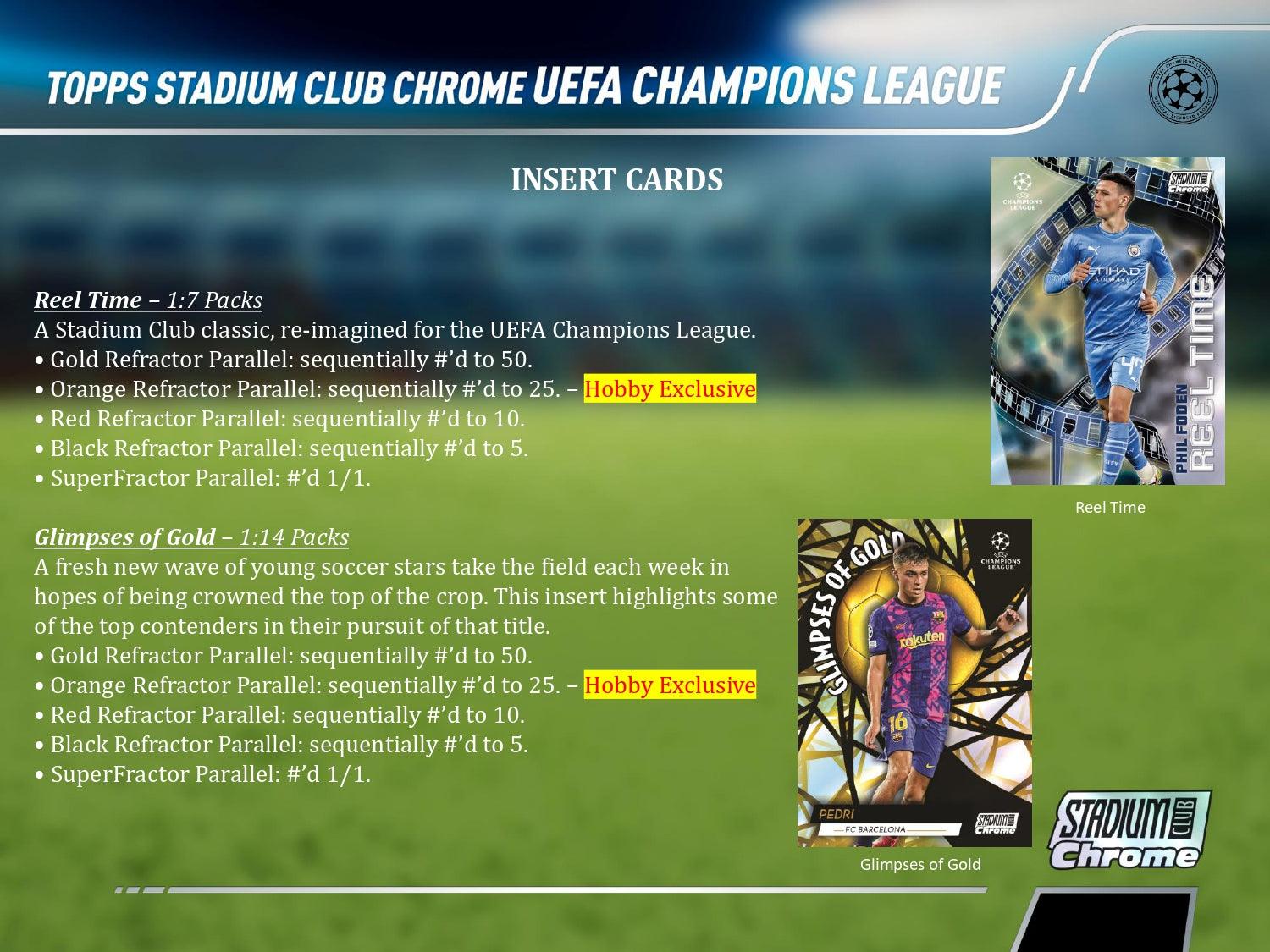 Soccer - 2021/22 - UEFA Champions League - Topps Stadium Club Chrome - Hobby Box (18 Packs) Topps 887521110117