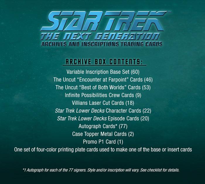 Star Trek - 2022 Rittenhouse - The Next Generation Archives and Inscriptions Box Rittenhouse Archives Ltd. 693195220423