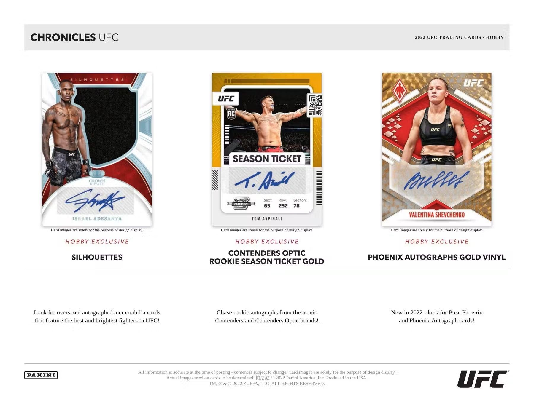 UFC - 2022 - Panini Chronicles - Hobby Box (6 Packs) Panini 613297994541