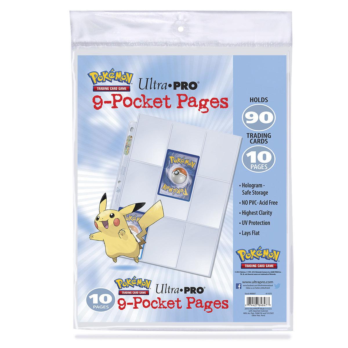 Ultra PRO - 9 Pocket Pages for Pokemon Cards (Pack of 10 pages) Ultra PRO 074427848477