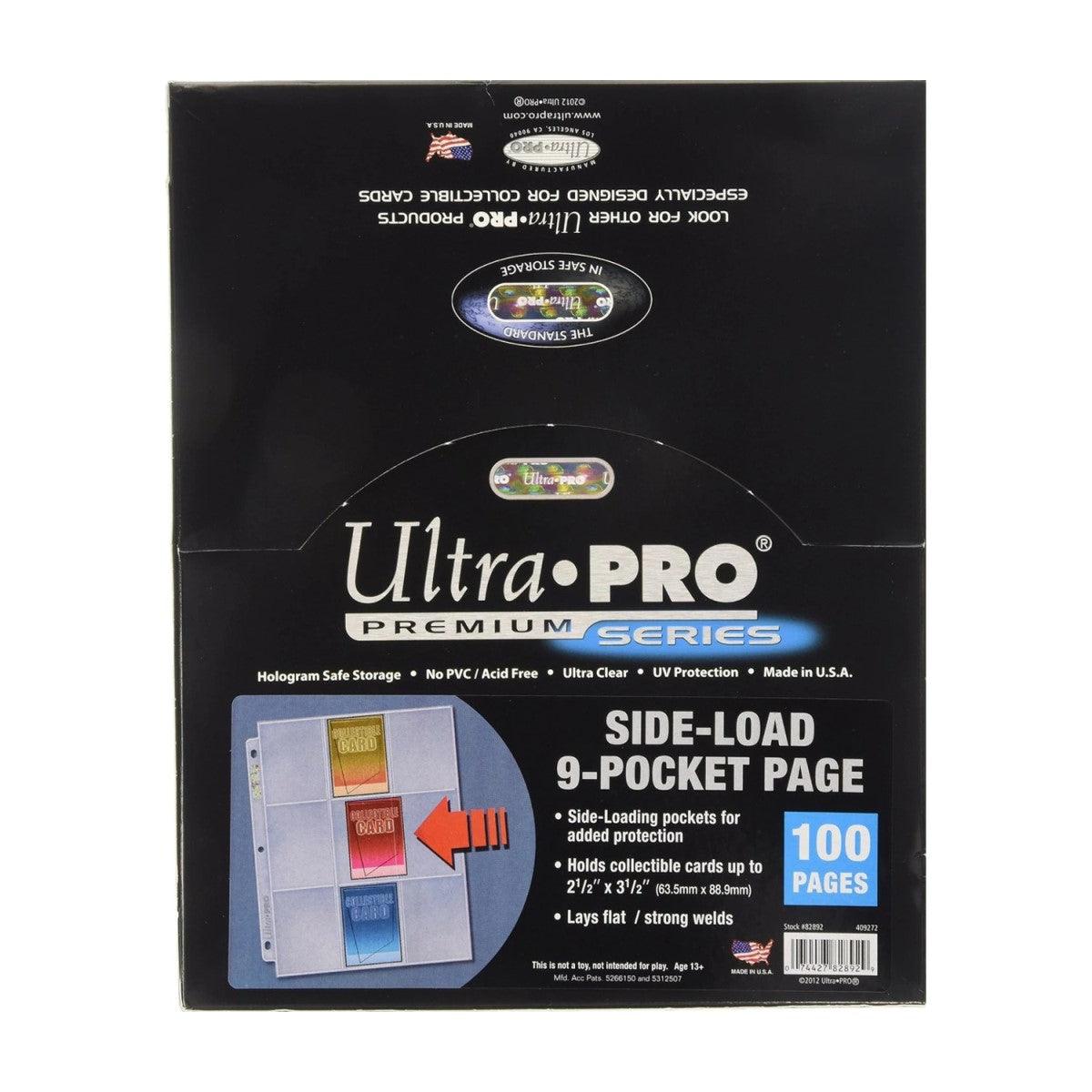 Ultra PRO - 9 Pocket Side - Load Pages Box for Standard Size Cards - Platinum Series (100 Pages per Box) Ultra PRO 074427828929