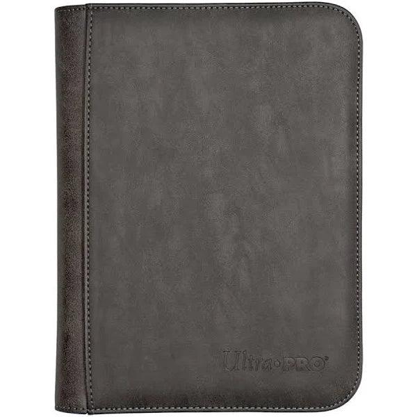 Ultra PRO - Binder - 4 - Pocket Zippered Premium PRO - Brown/Black Suede Jet (Holds 160 cards) Ultra PRO 074427154240