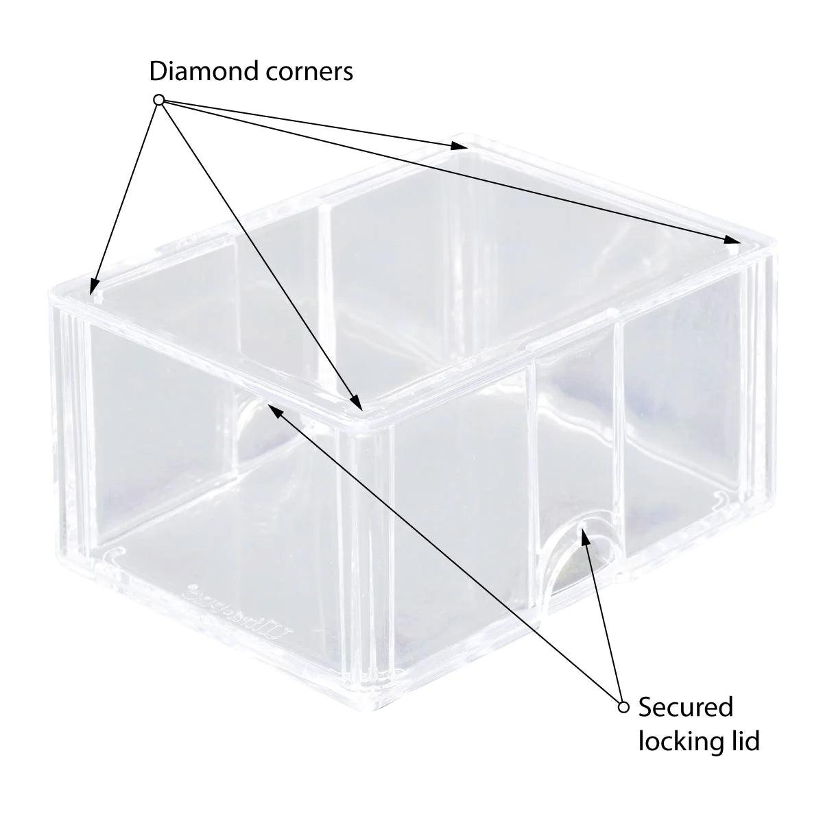 Ultra PRO - Clear Card Storage Box (Holds 100 Cards) - Diamond Corner Box Ultra PRO 074427817237