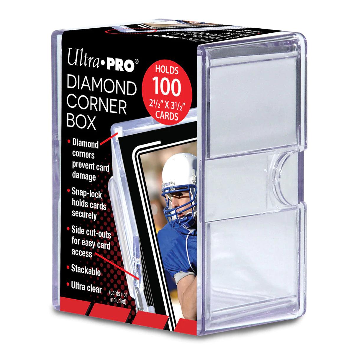 Ultra PRO - Clear Card Storage Box (Holds 100 Cards) - Diamond Corner Box Ultra PRO 074427817237