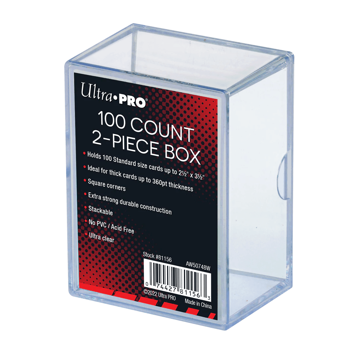 Ultra PRO - Clear Card Storage Box (Holds 100 Cards) Ultra PRO 074427811563