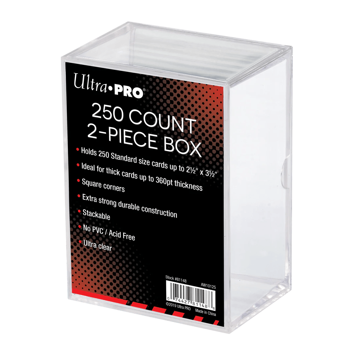 Ultra PRO - Clear Card Storage Box (Holds 250 Cards) Ultra PRO 074427811488