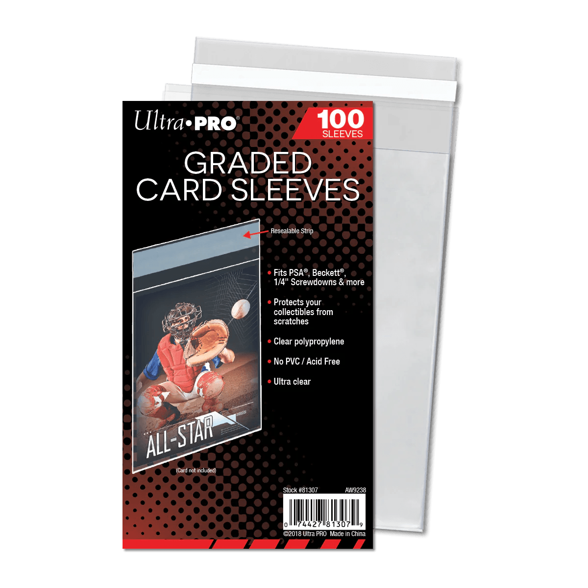 Ultra PRO - Graded Card Reseable Sleeves (100ct) Ultra PRO 074427813079