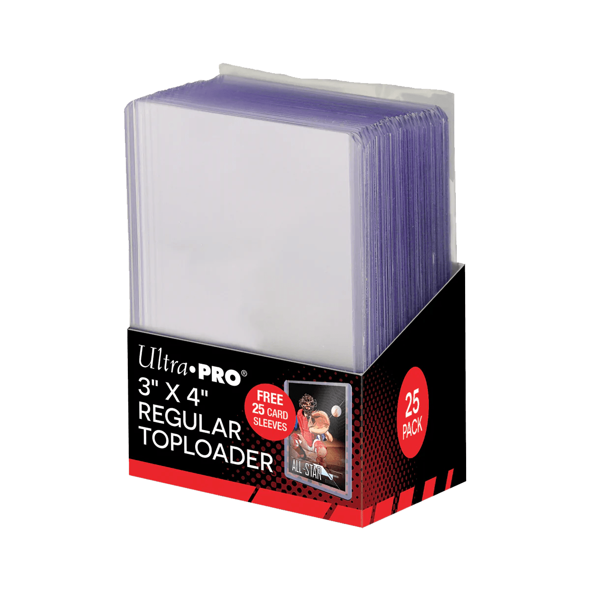 Ultra PRO - Toploader Pack - 35pt Regular (25 toploaders & 25 card sleeves per pack) Ultra PRO 074427815790