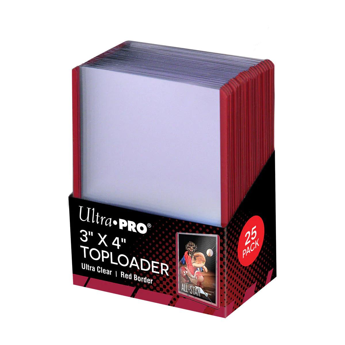 Ultra PRO - Toploader Pack - 35pt Regular Red Border (25 toploaders per pack) Ultra PRO 074427811594