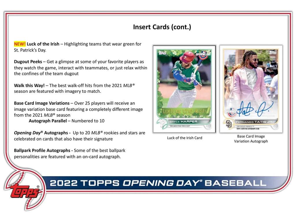 Baseball - 2022 - Topps Opening Day - Hobby Box (36 Packs) - Hobby Champion Inc