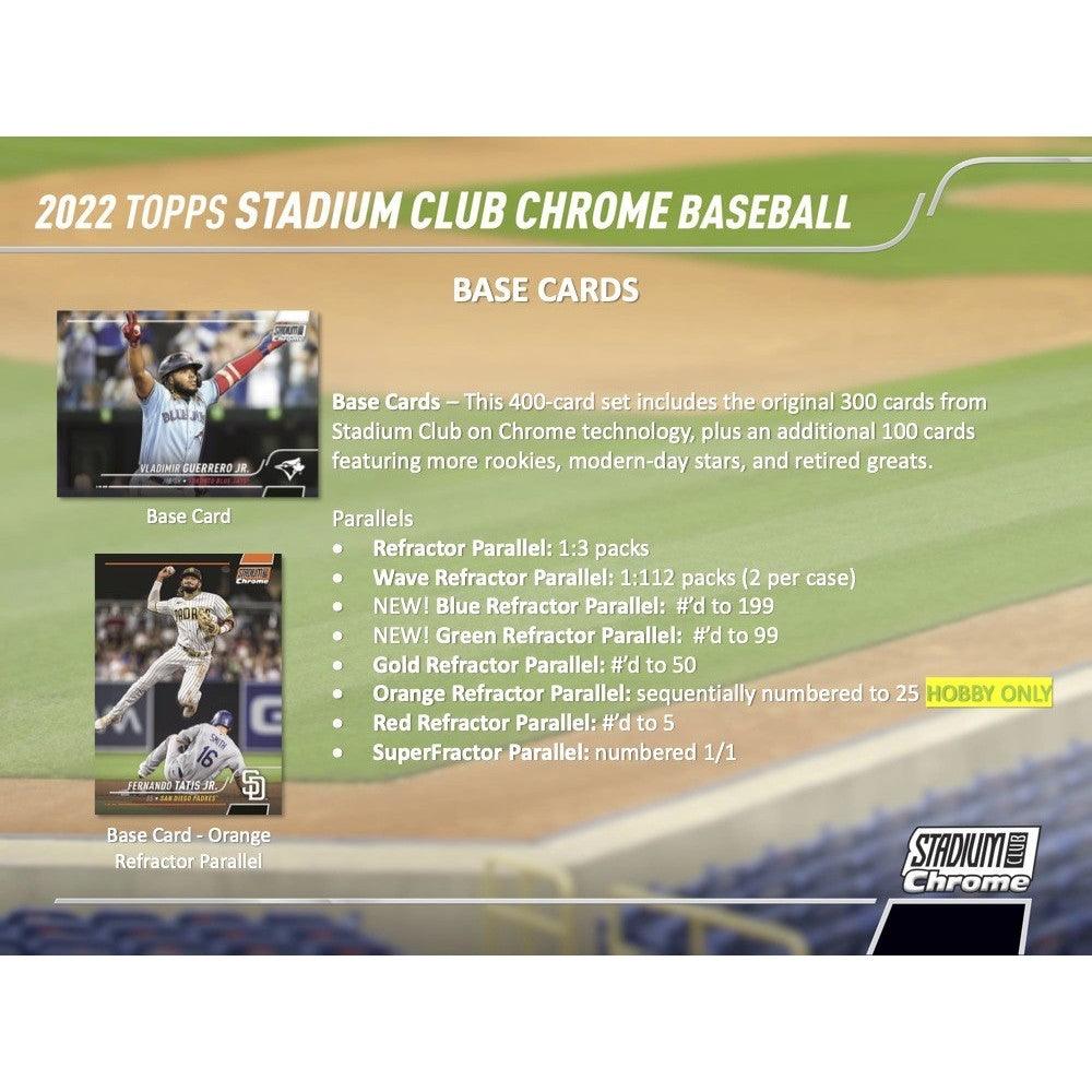 Baseball - 2022 - Topps Stadium Club Chrome - Hobby Pack (6 Cards) - Hobby Champion Inc