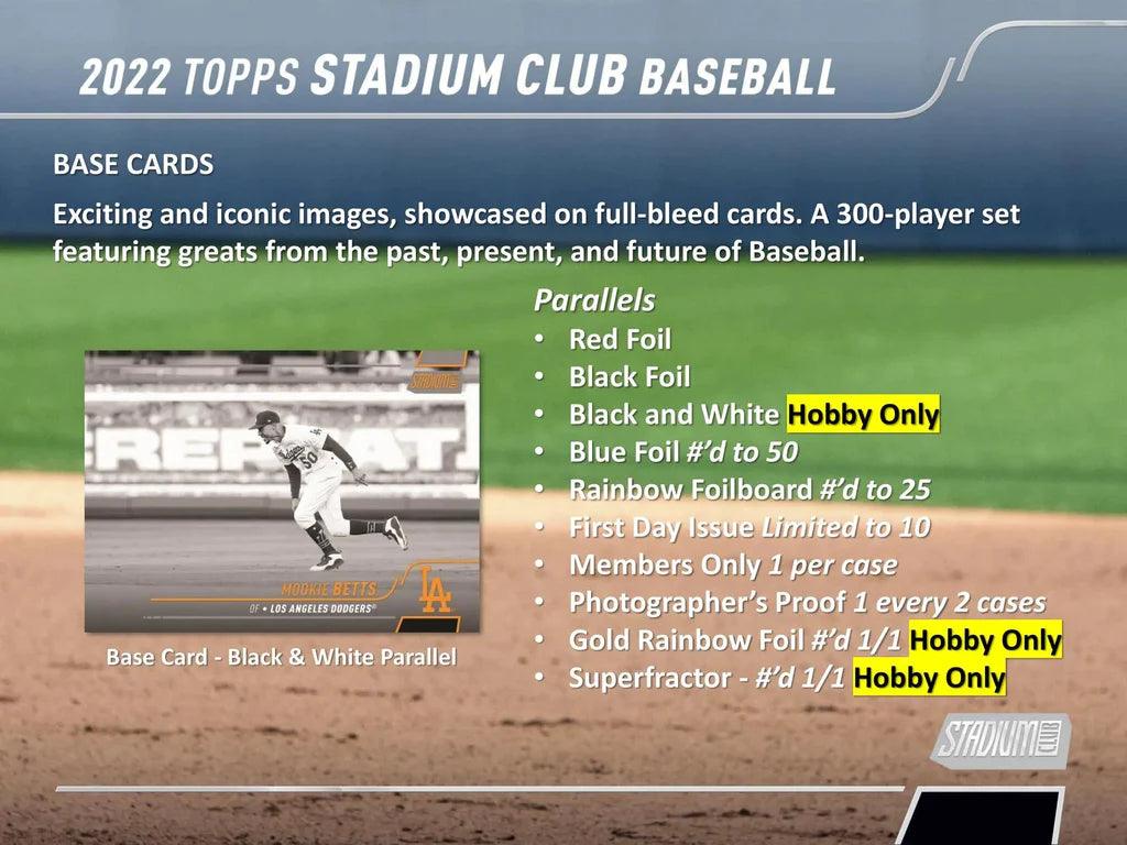 Baseball - 2022 - Topps Stadium Club - Hobby Box (16 Packs) - Hobby Champion Inc