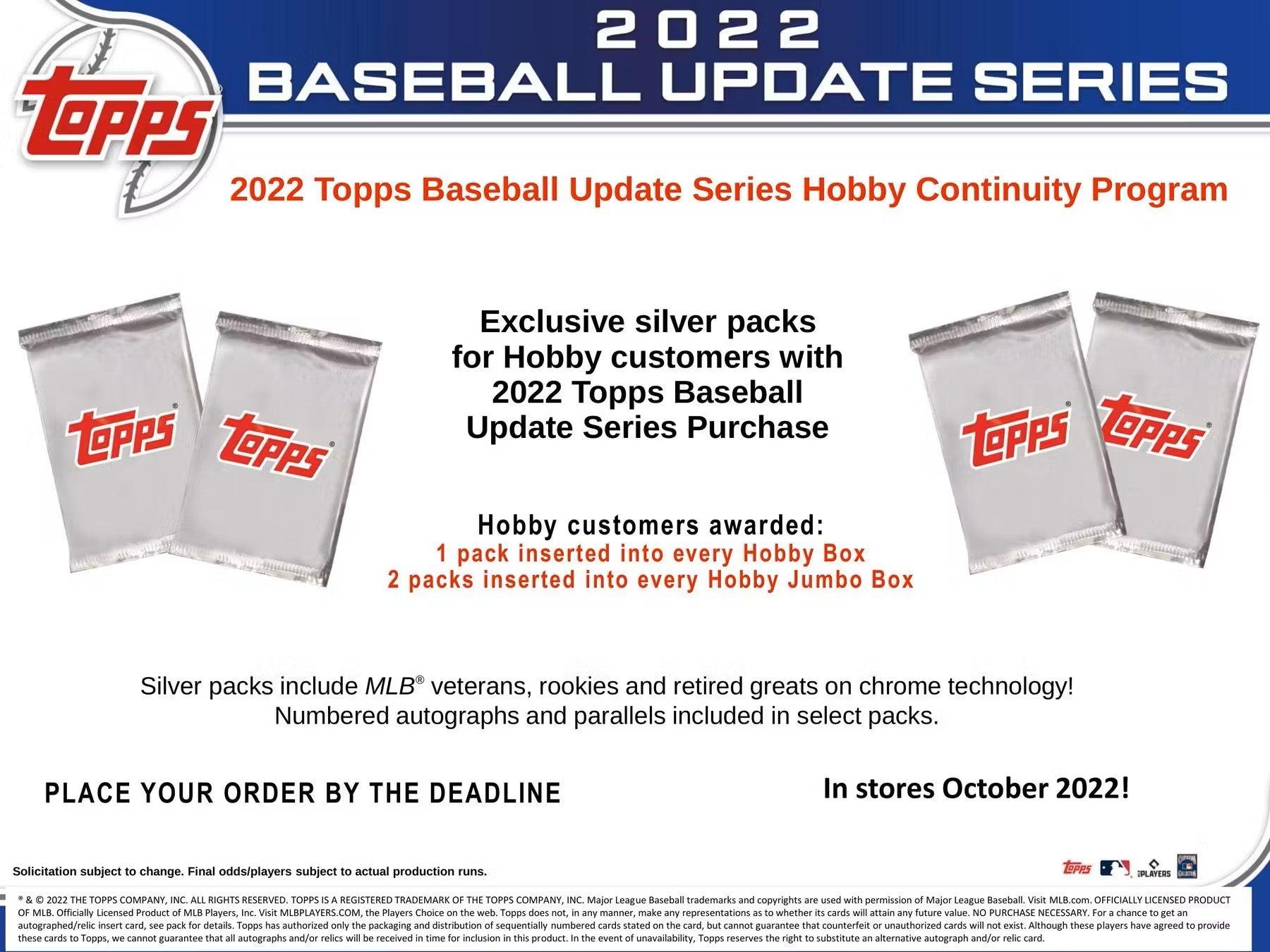 Baseball - 2022 - Topps Update Series - Hobby Box (24 Packs) - Hobby Champion Inc