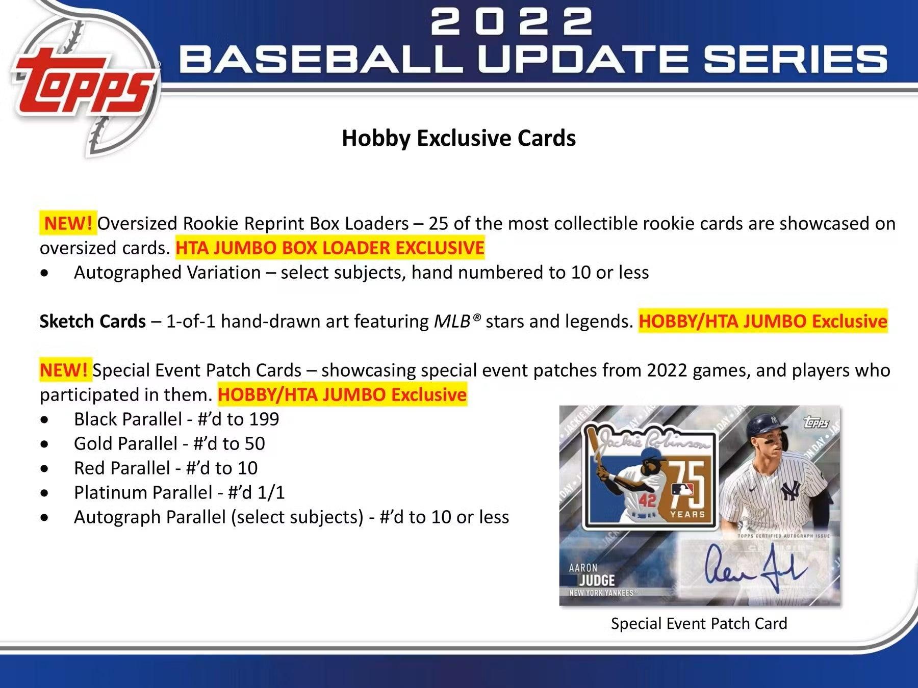 Baseball - 2022 - Topps Update Series - Hobby Box (24 Packs) - Hobby Champion Inc