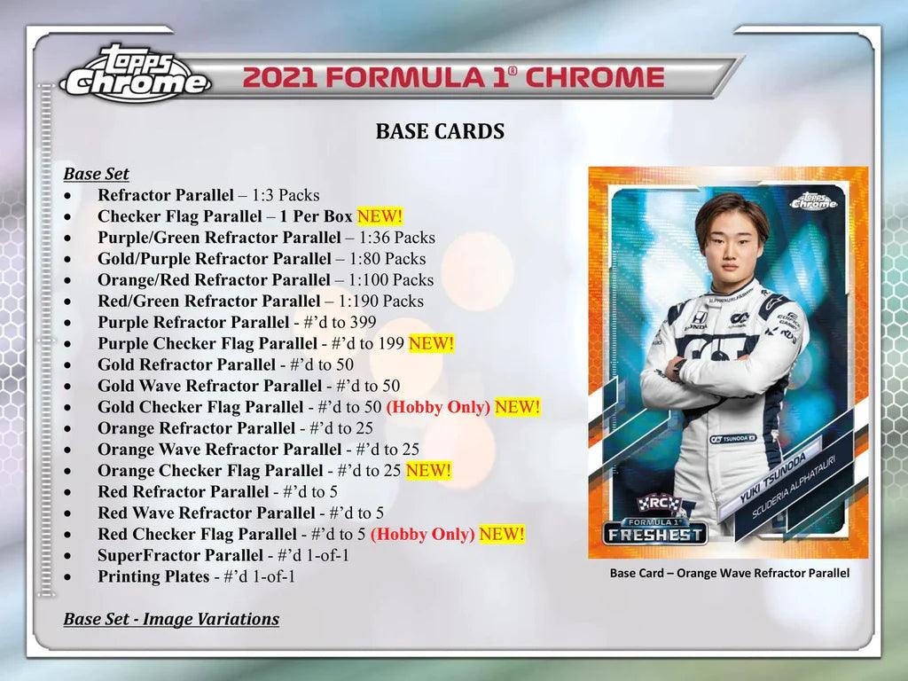 Formula 1 Racing (F1) - 2021 - Topps Chrome - Hobby Box (18 packs) - Hobby Champion Inc