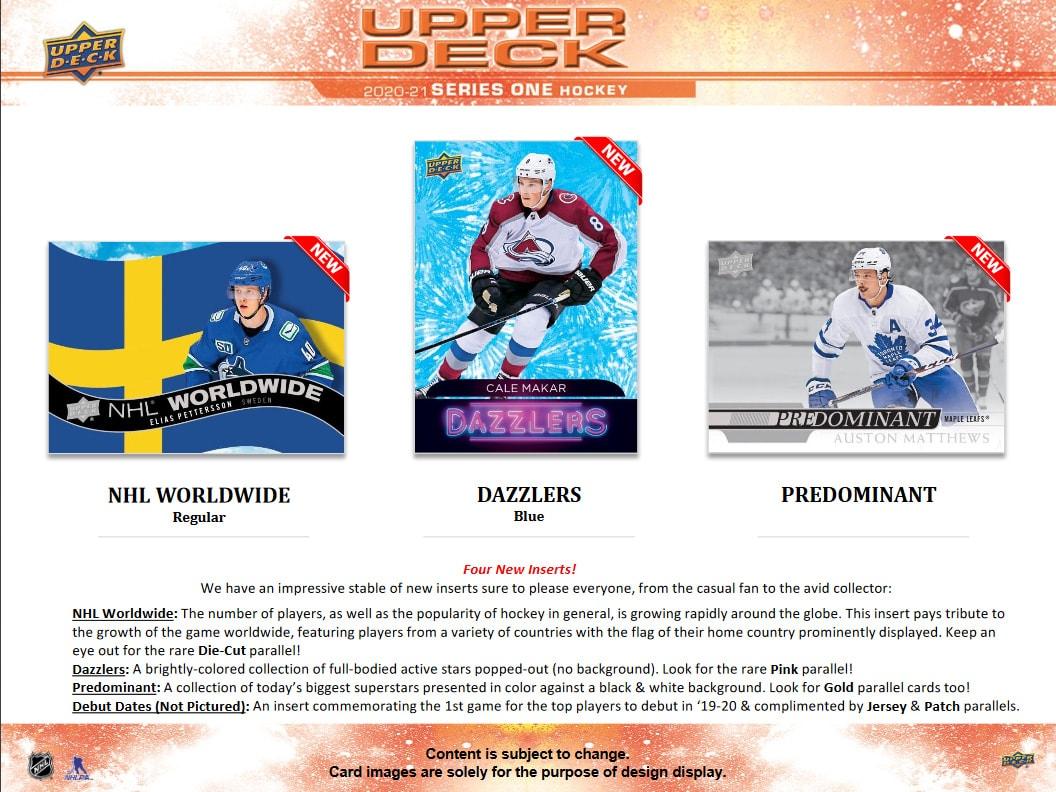 Hockey - 2020/21 - Upper Deck Series 1 - Hobby Box (24 packs) - Hobby Champion Inc