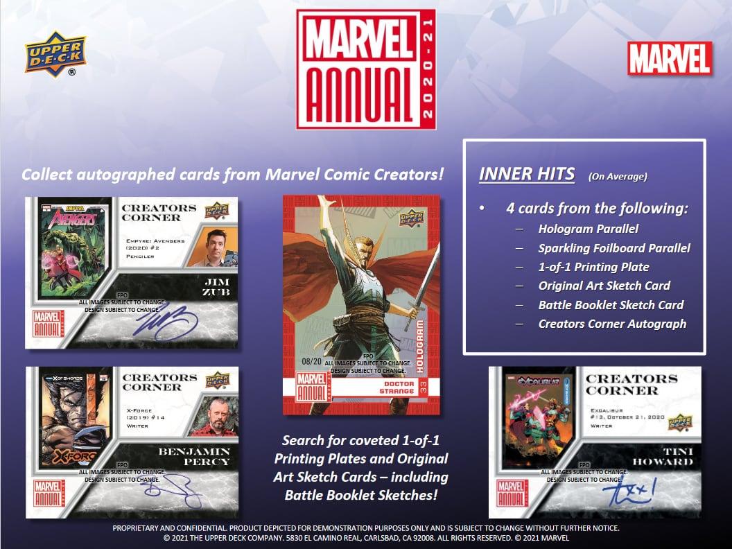 Marvel - 2020/21 Upper Deck - Marvel Annual - Hobby Box (16 Packs) - Hobby Champion Inc