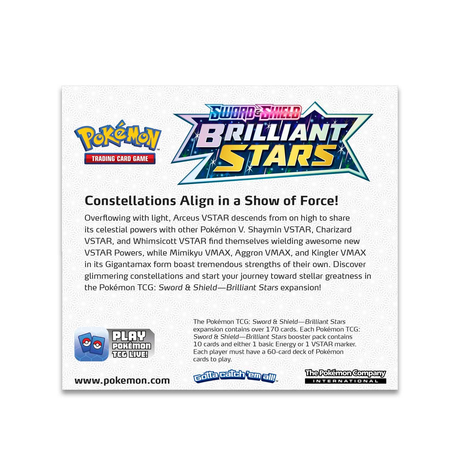 Pokemon Booster Box (36 Packs) - Sword & Shield - Brilliant Stars - Hobby Champion Inc