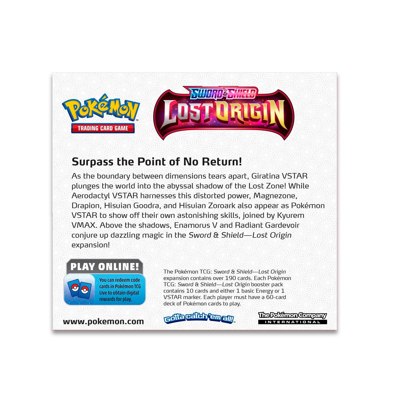 Pokemon Booster Box (36 Packs) - Sword & Shield - Lost Origin - Hobby Champion Inc