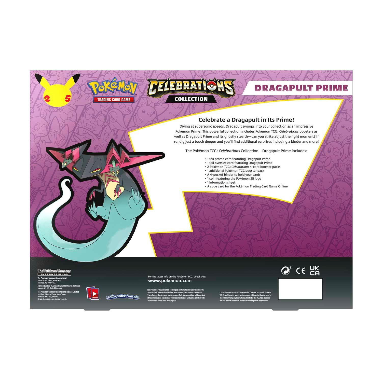 Pokemon Box - Celebrations Collection - Dragapult Prime - Hobby Champion Inc