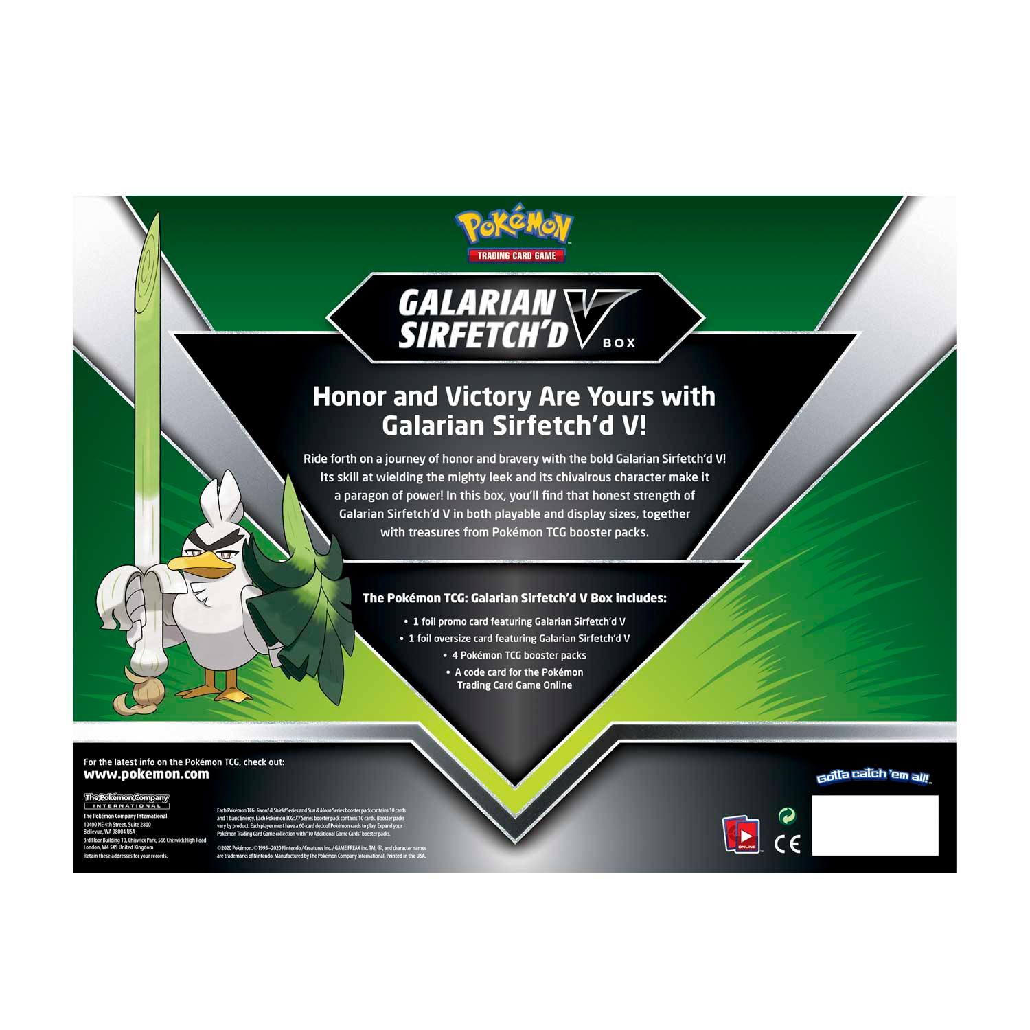 Pokemon Box - Galarian Sirfetch'd V - Hobby Champion Inc