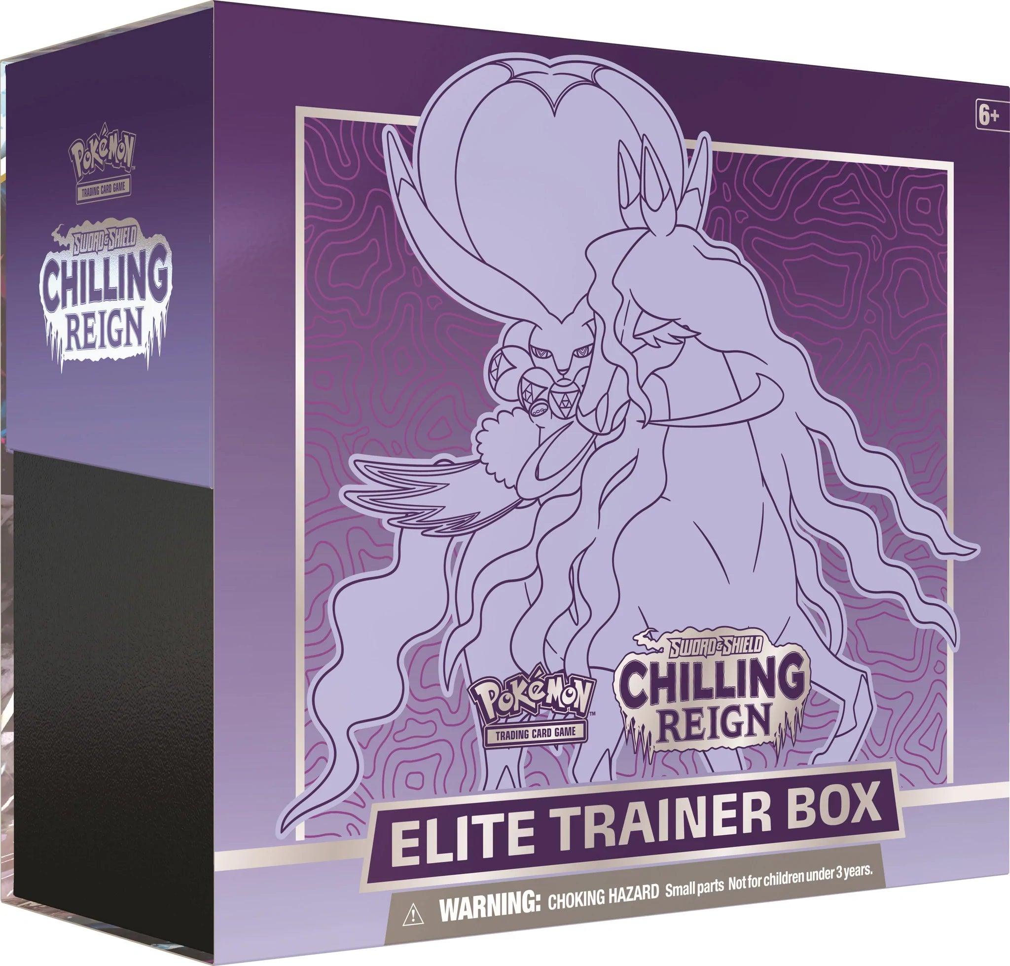 Pokemon Elite Trainer Box (ETB) - Sword & Shield - Chilling Reign (Shadow Rider Calyrex on Cover) - Hobby Champion Inc