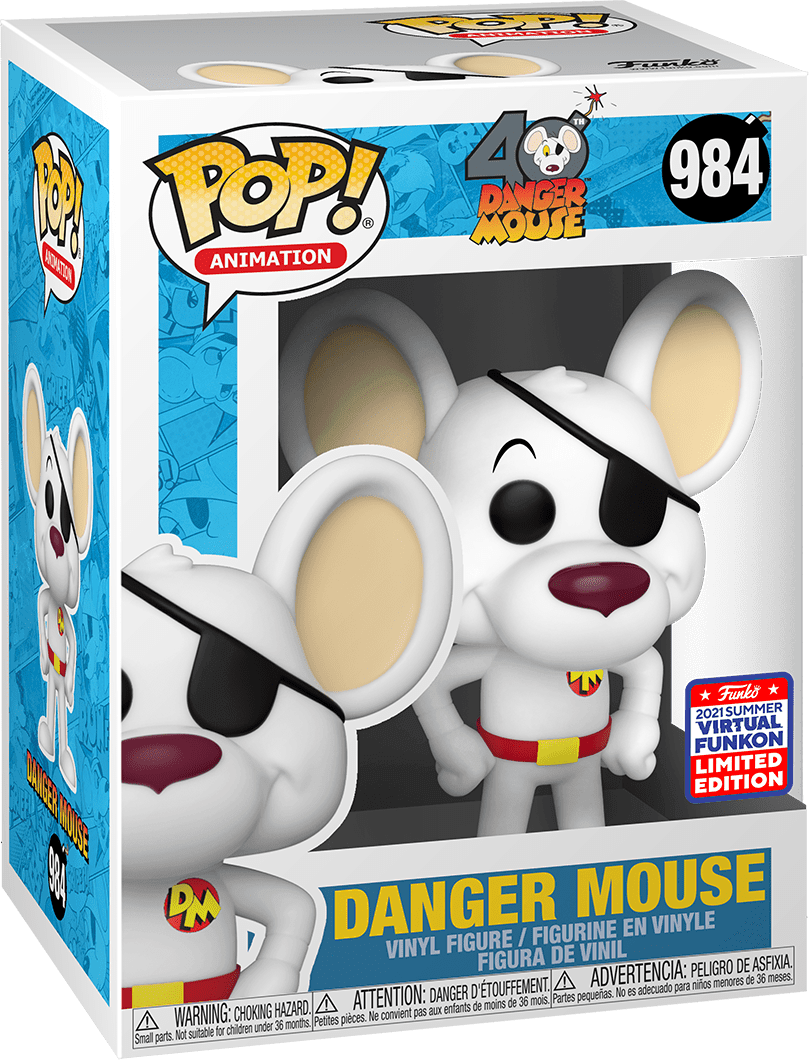 Pop! Animation - Danger Mouse 40th Anniversary - Danger Mouse - #984 - 2021 Summer Virtual Funkon LIMITED Edition - Hobby Champion Inc