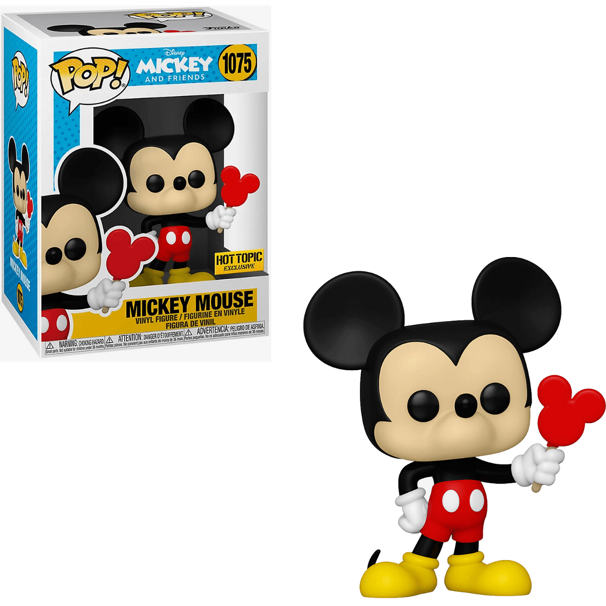 Pop! Disney - Mickey And Friends - Mickey Mouse - #1075 - Hot Topic EXCLUSIVE - Hobby Champion Inc