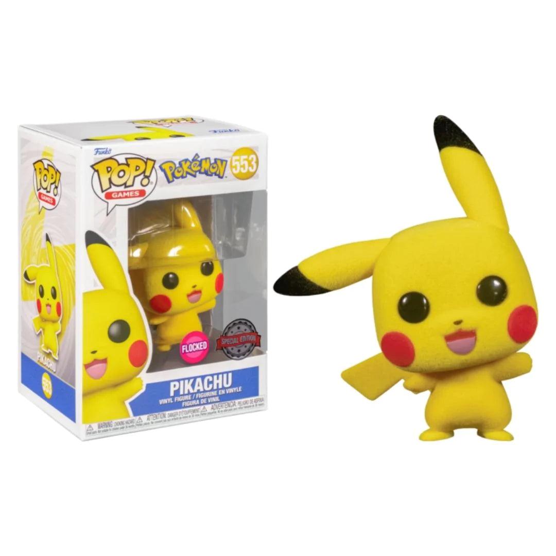 Pop! Games - Pokemon - Pikachu - #553 - FLOCKED SPECIAL Edition - Hobby Champion Inc