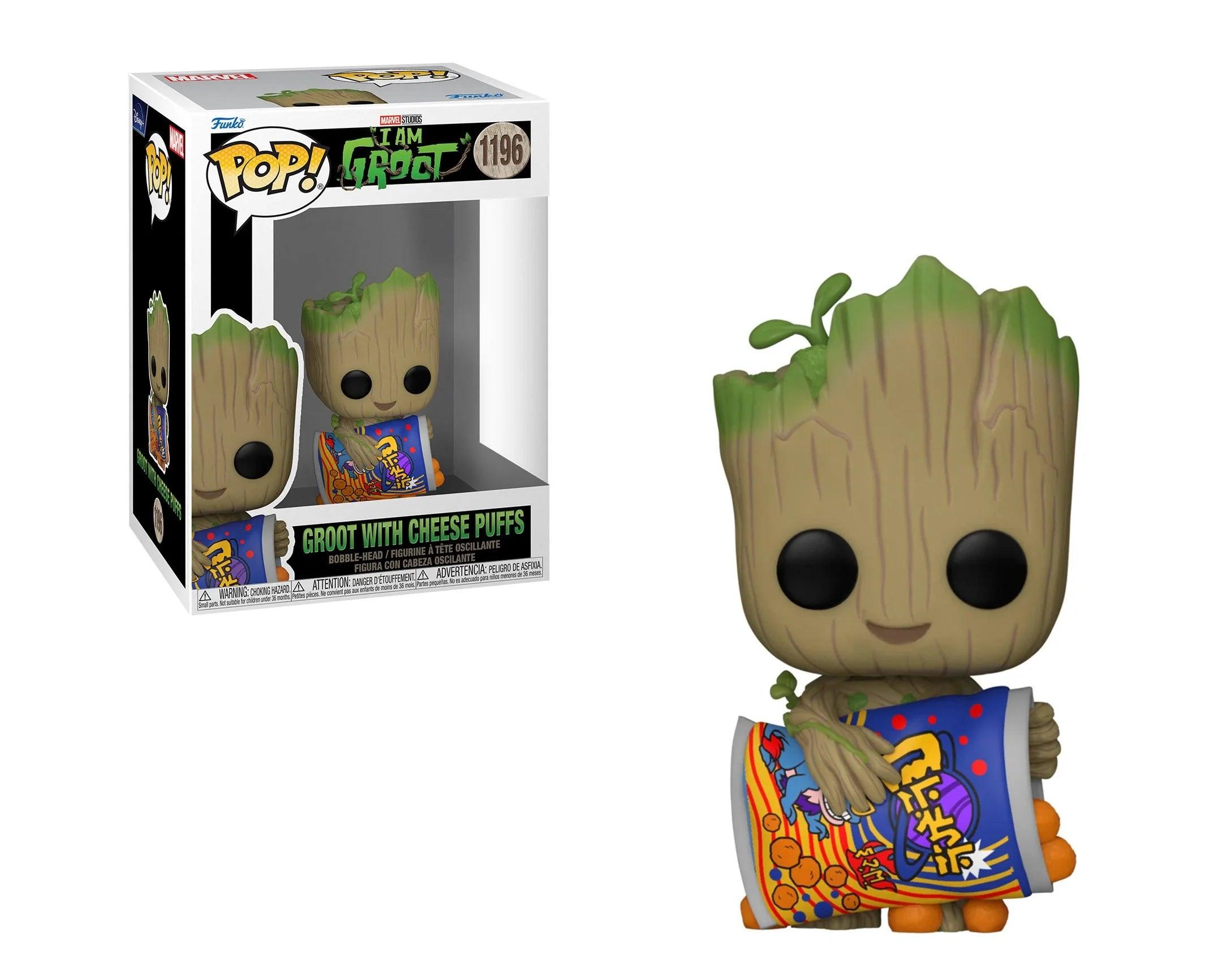 Pop! Marvel - I Am Groot - Groot With Cheese Puffs - #1196 - Hobby Champion Inc