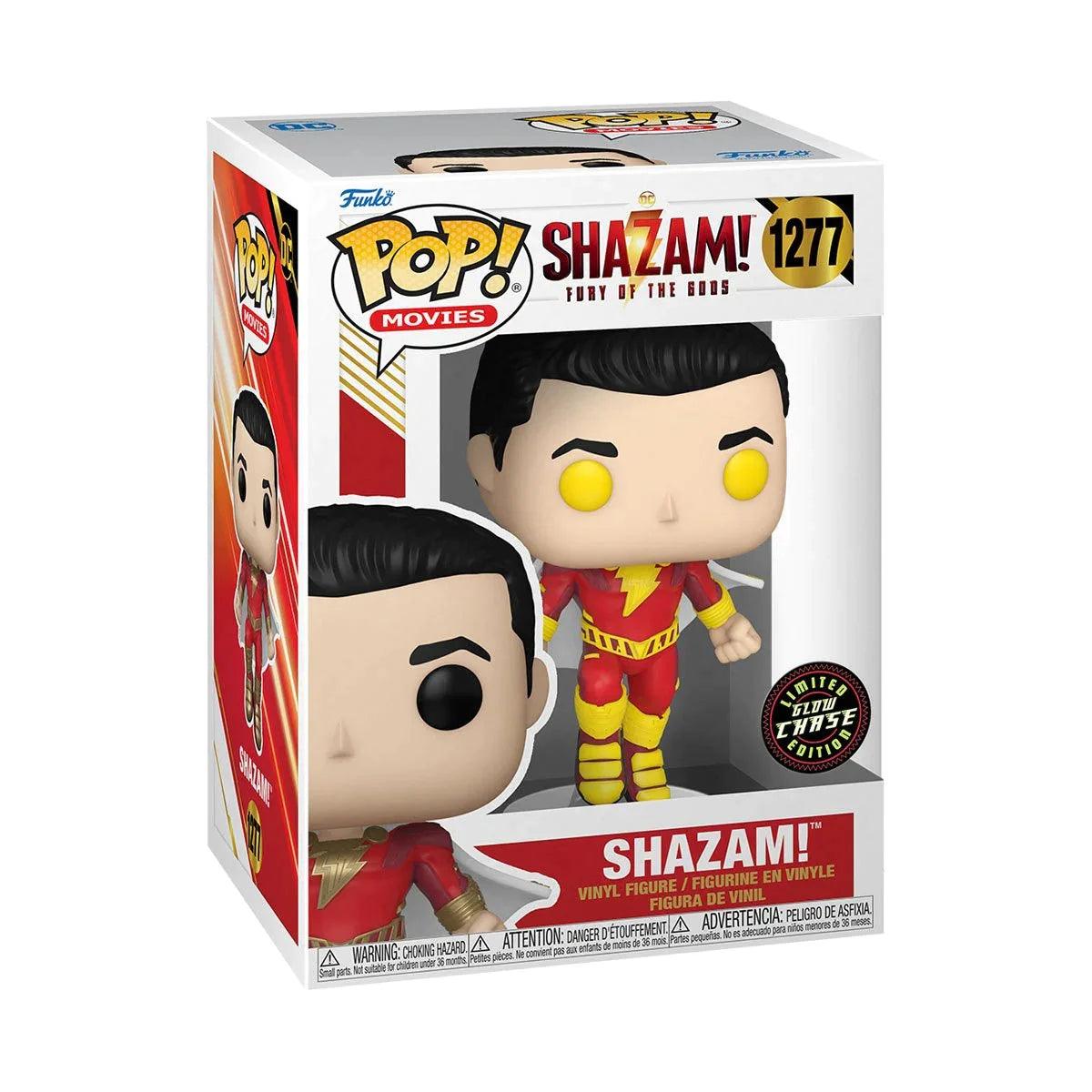 Pop! Movies - Shazam! Fury Of The Gods - Shazam! - #1277 - Glow In The Dark & LIMITED CHASE Edition - Hobby Champion Inc