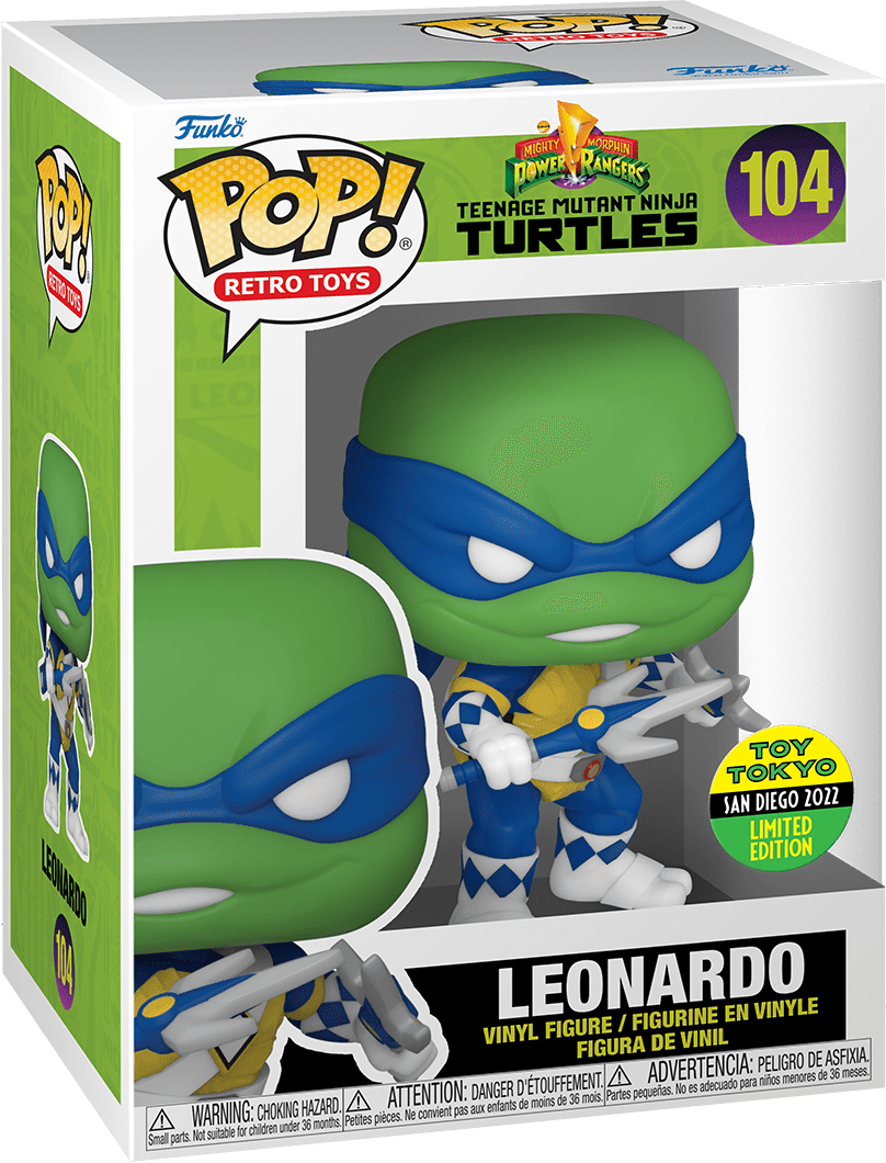 Pop! RetroToys - Teenage Mutant Ninja Turtles - Leonardo - #104 - 2022 San Diego Toy Tokyo LIMITED Edition - Hobby Champion Inc