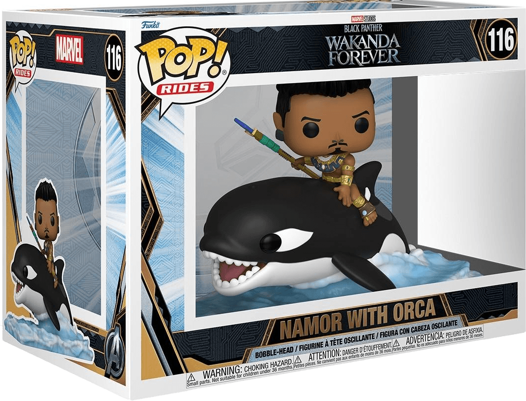 Pop! Rides - Marvel - Black Panther: Wakanda Forever - Namor With Orca - #116 - Hobby Champion Inc