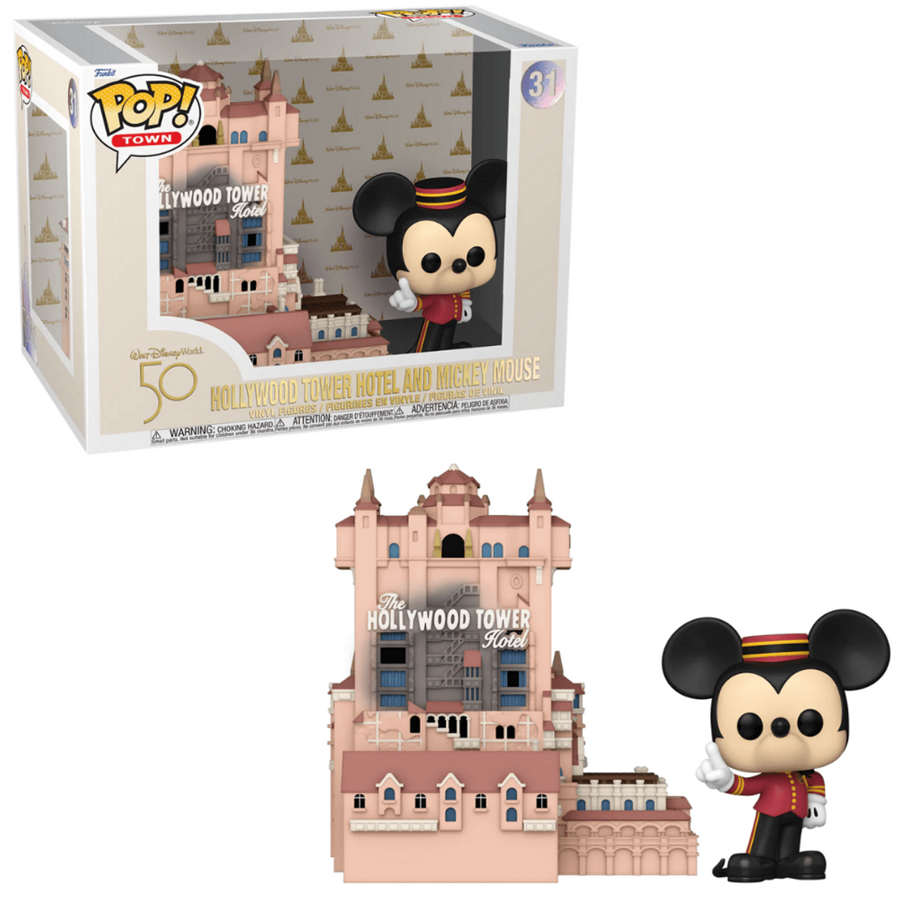 Pop! Town - Disney - Hollywood Tower Hotel And Mickey Mouse - #31 - Hobby Champion Inc