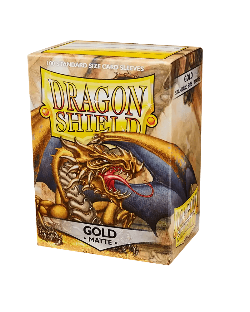 Sleeves (100ct) - Matte Gold - Standard Size - Dragon Shield - Hobby Champion Inc