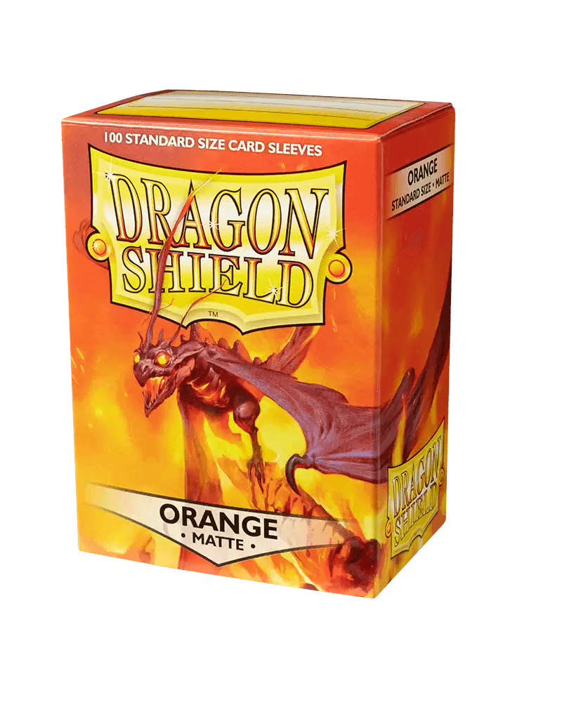 Sleeves (100ct) - Matte Orange - Standard Size - Dragon Shield - Hobby Champion Inc