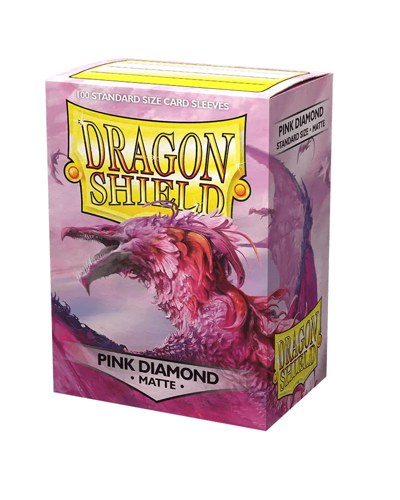 Sleeves (100ct) - Matte Pink Diamond - Standard Size - Dragon Shield - Hobby Champion Inc