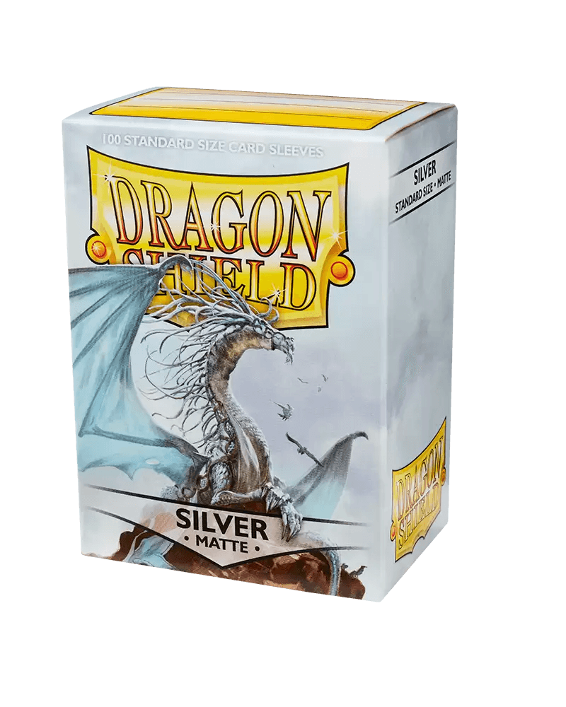 Sleeves (100ct) - Matte Silver - Standard Size - Dragon Shield - Hobby Champion Inc