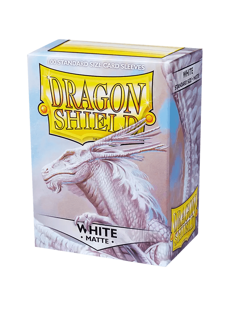 Sleeves (100ct) - Matte White - Standard Size - Dragon Shield - Hobby Champion Inc