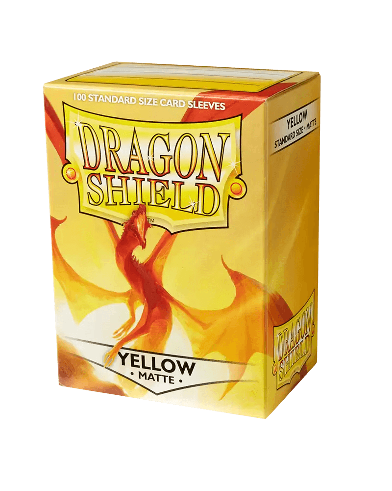 Sleeves (100ct) - Matte Yellow - Standard Size - Dragon Shield - Hobby Champion Inc