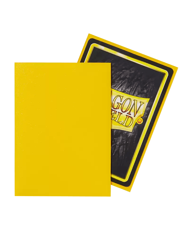 Sleeves (100ct) - Matte Yellow - Standard Size - Dragon Shield - Hobby Champion Inc